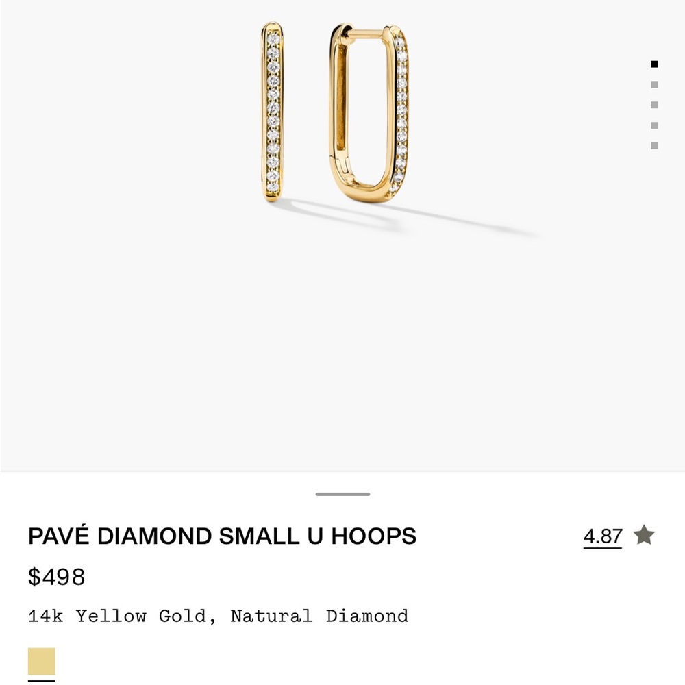Mejuri Pavé Diamond Small U Hoops